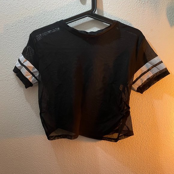 Black mesh see through top T-Shirt - Picture 2 of 5